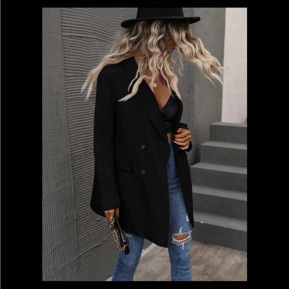 BRAND NEW Lapel Neck Double Breasted Blazer - Picture 7 of 9